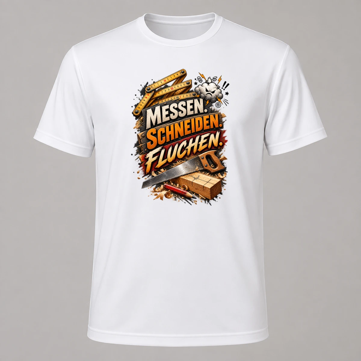 Messen Schneiden Fluchen T-Shirt Sublimation | Marketing-MV