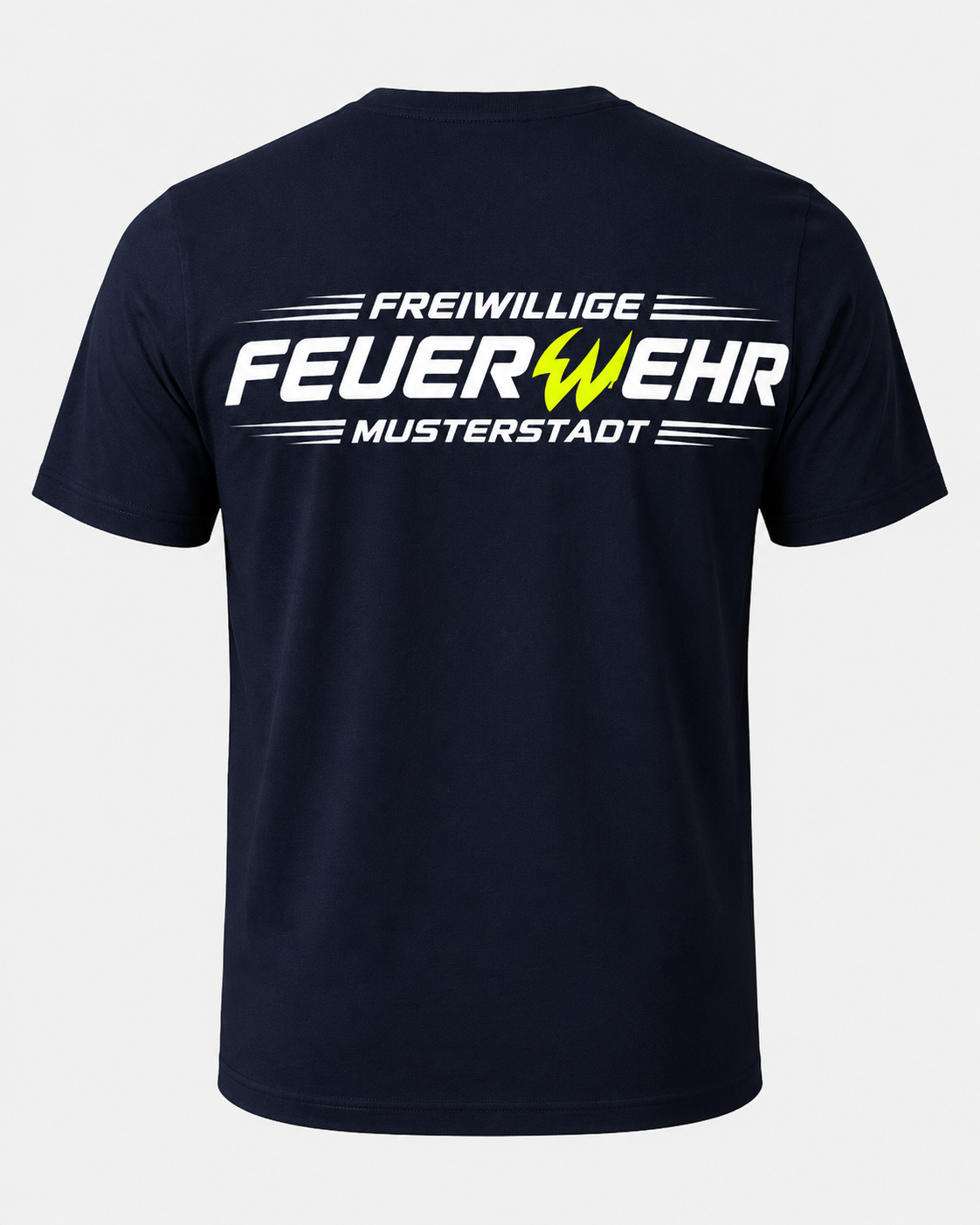 Feuerwehr T-Shirt »Freiwillige Feuerwehr – Streifen« – Navy