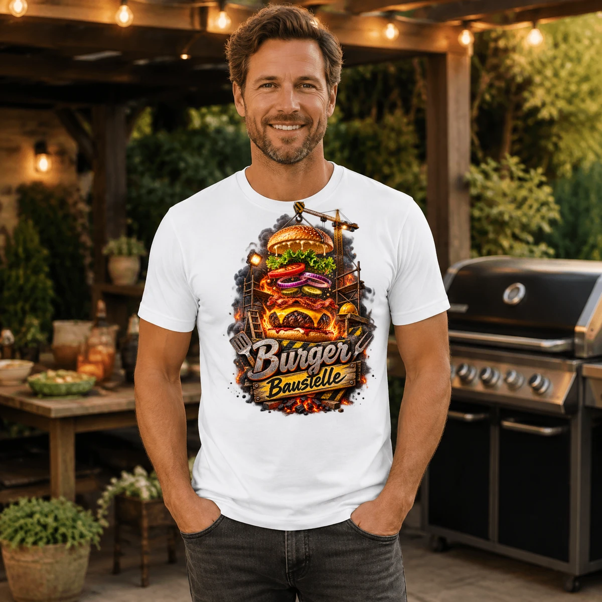 Burger Baustelle T-Shirt Sublimation | Marketing-MV