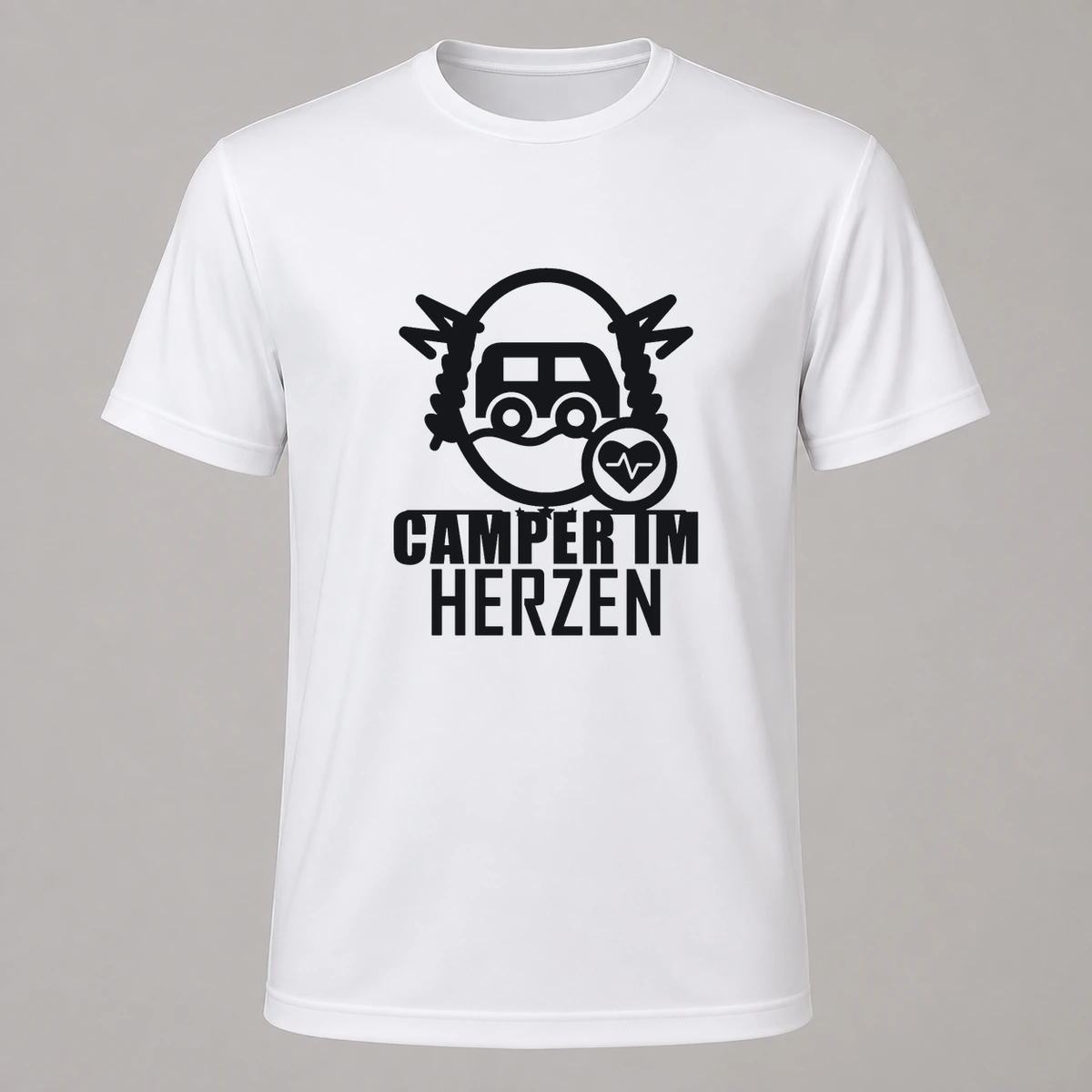 Camper im Herzen T-Shirt Flexdruck | Marketing-MV