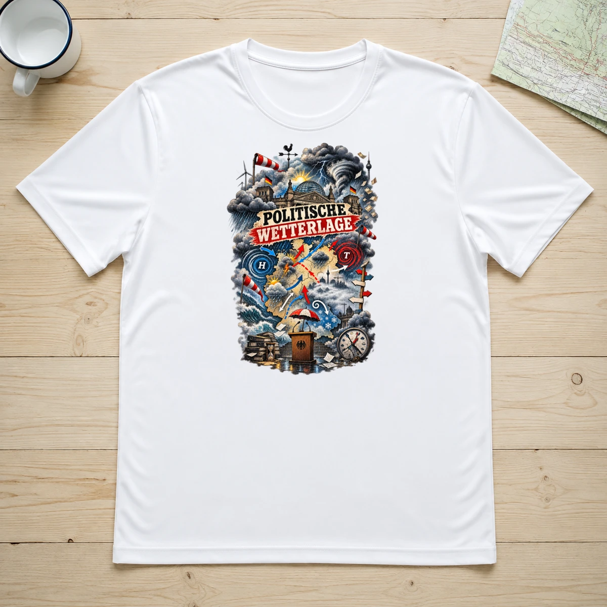 Politische Wetterlage T-Shirt Sublimation | Marketing-MV