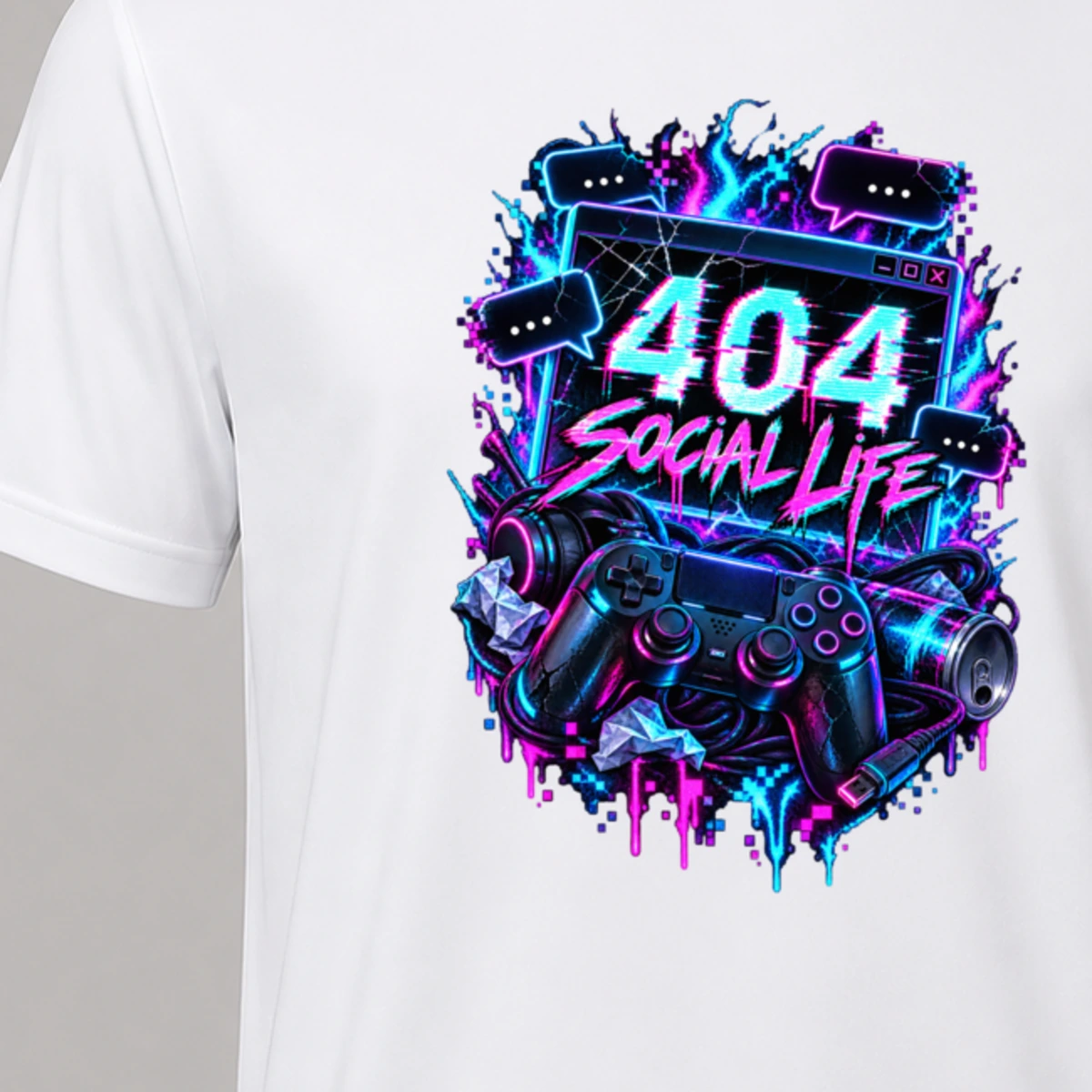 404 Social Life T-Shirt Sublimation | Marketing-MV