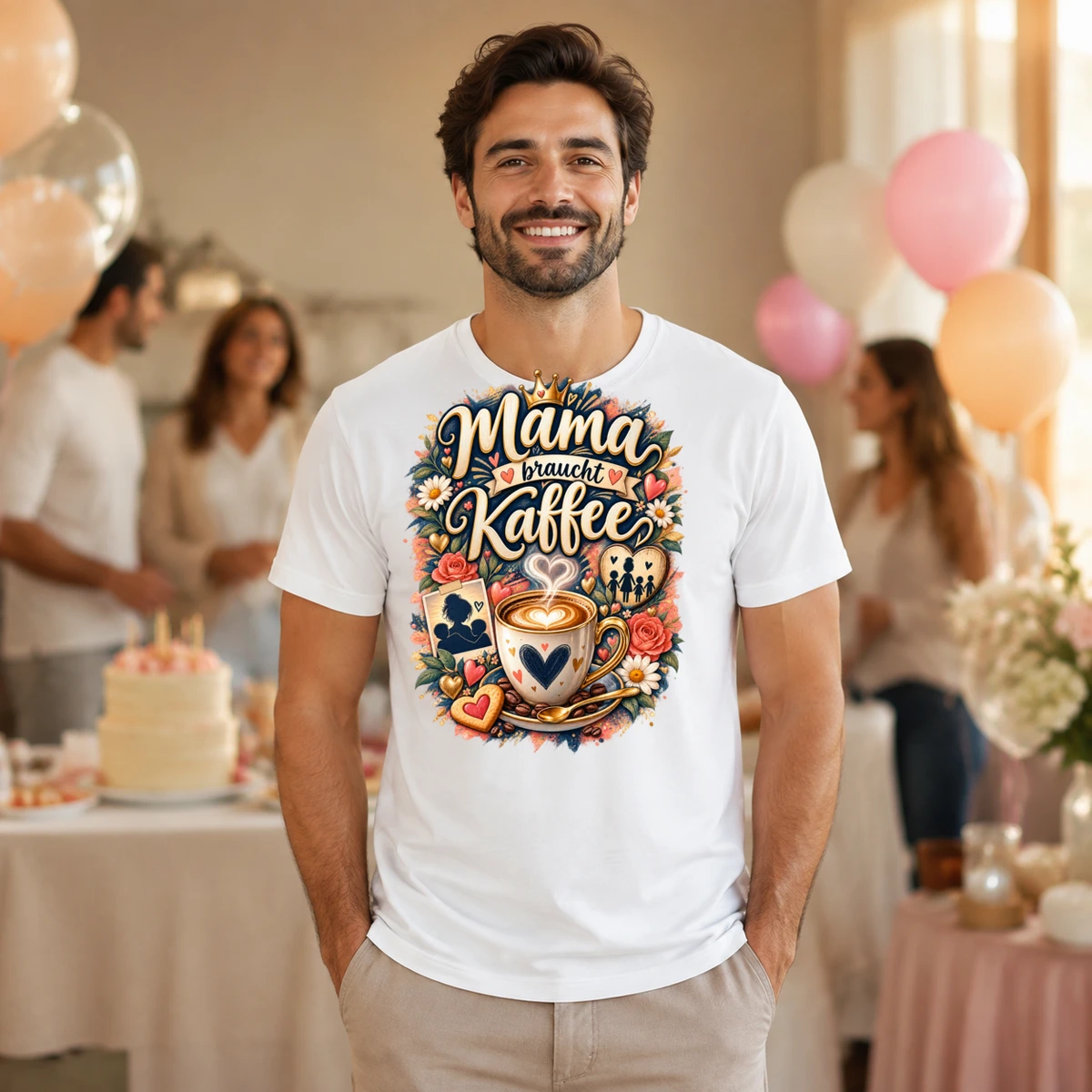 Mama braucht Kaffee T-Shirt Sublimation | Marketing-MV