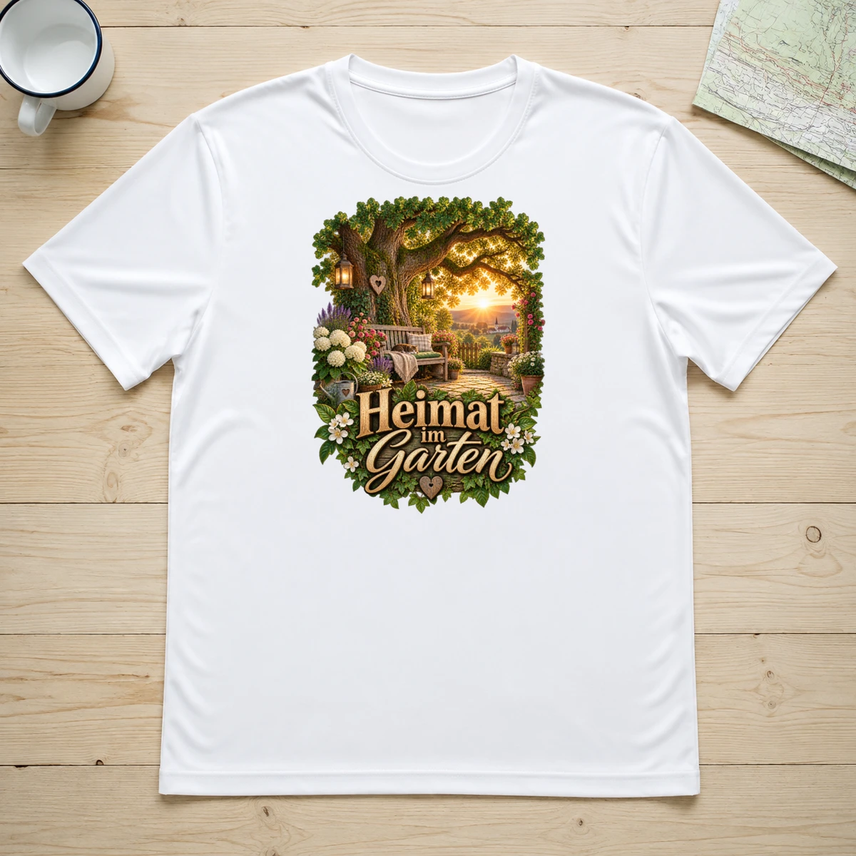 Heimat im Garten T-Shirt Sublimation | Marketing-MV