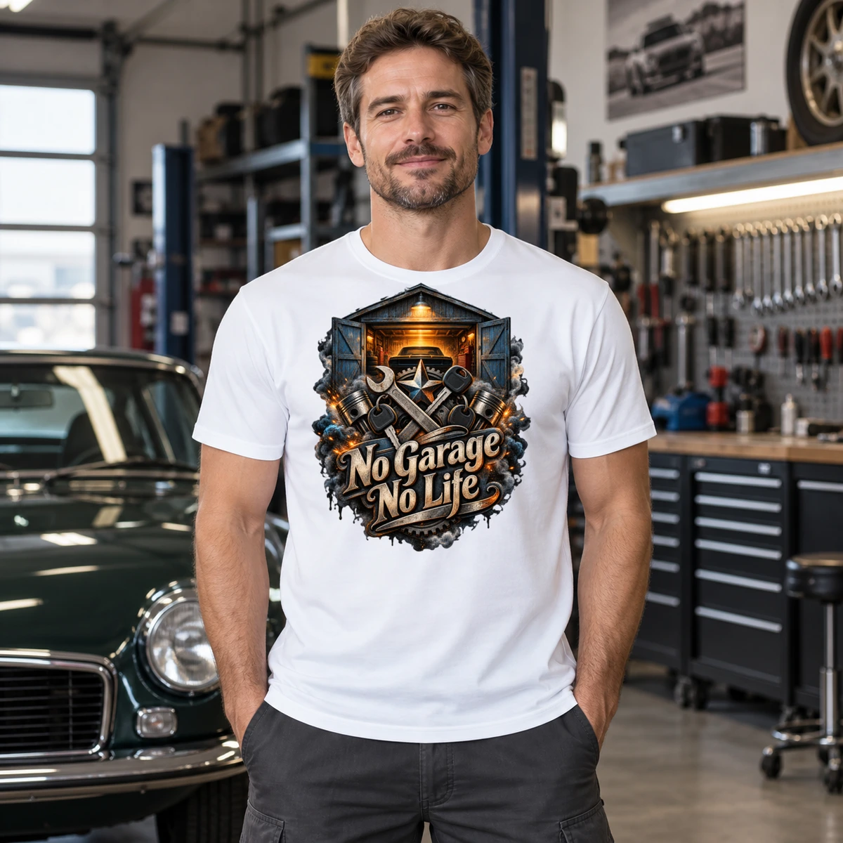 No Garage no Life T-Shirt Sublimation | Marketing-MV