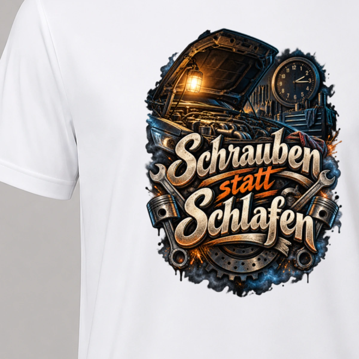Schrauben statt Schlafen T-Shirt Sublimation | Marketing-MV