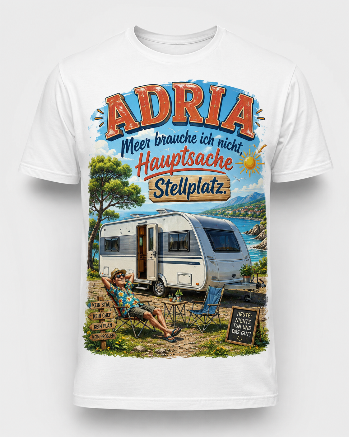 Adria Hauptsache Stellplatz – Camper T-Shirt