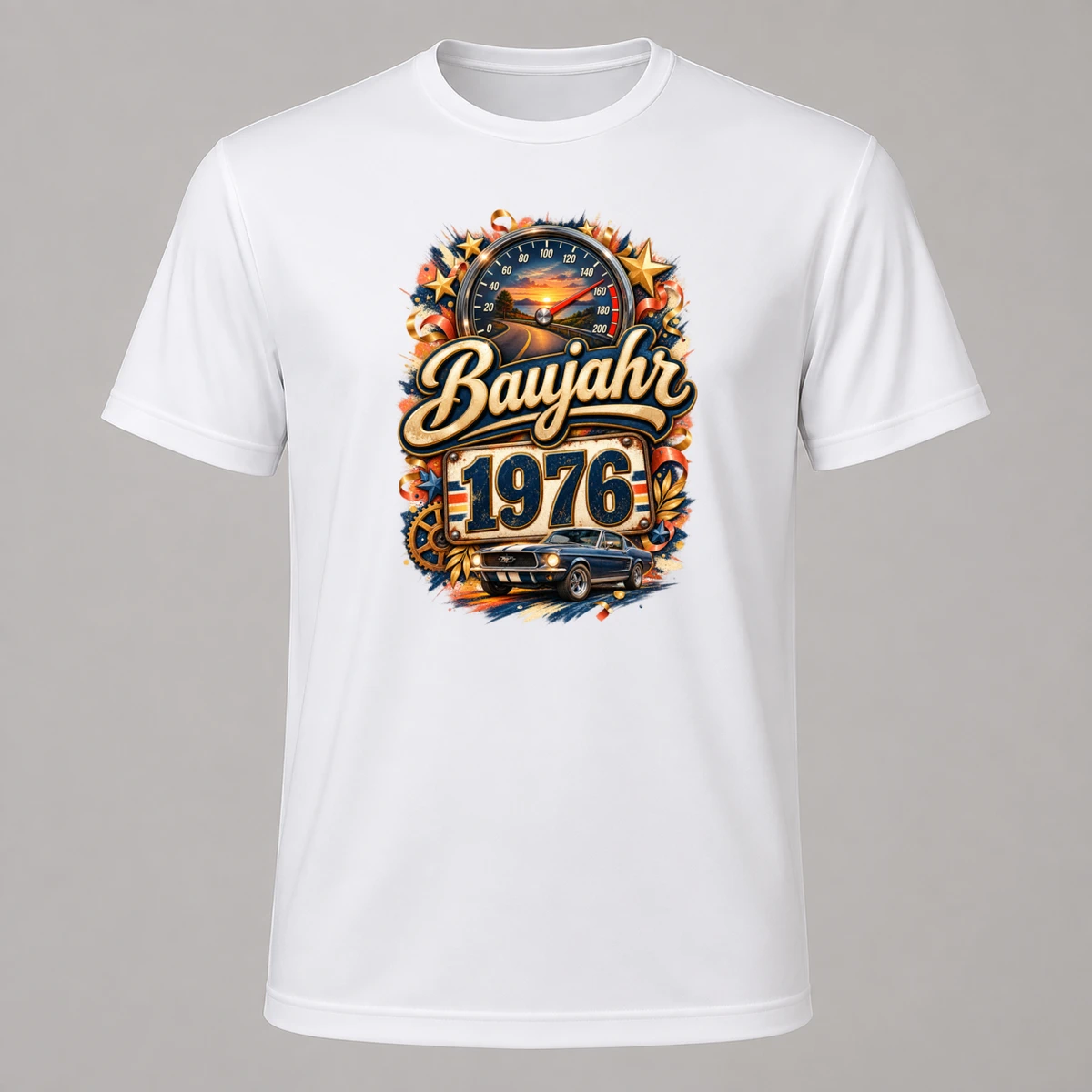 Baujahr 1976 T-Shirt Sublimation | Marketing-MV