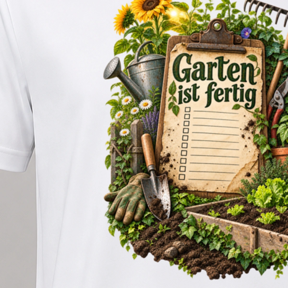 Garten ist fertig T-Shirt Sublimation | Marketing-MV