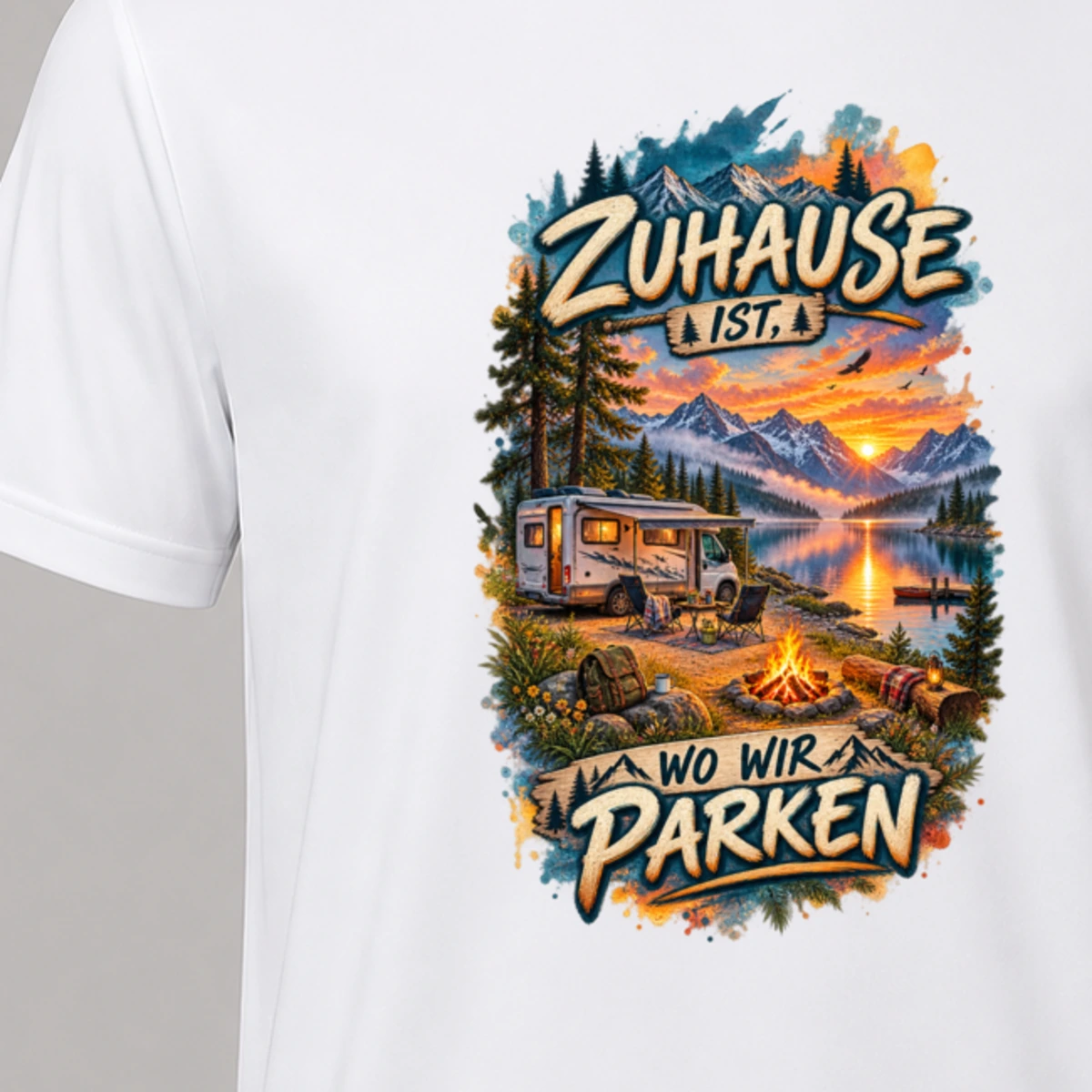 Zuhause ist wo wir parken T-Shirt Sublimation | Marketing-MV