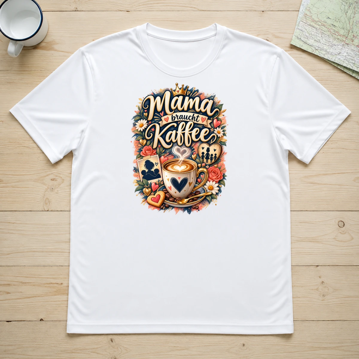 Mama braucht Kaffee T-Shirt Sublimation | Marketing-MV