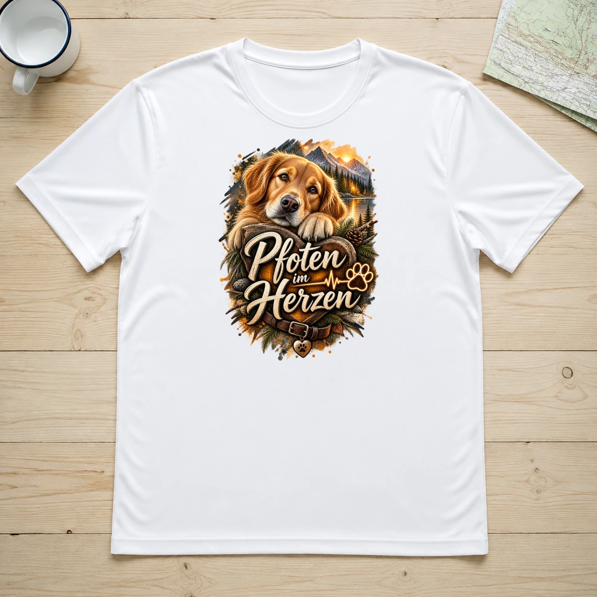 Pfoten im Herzen T-Shirt Sublimation | Marketing-MV