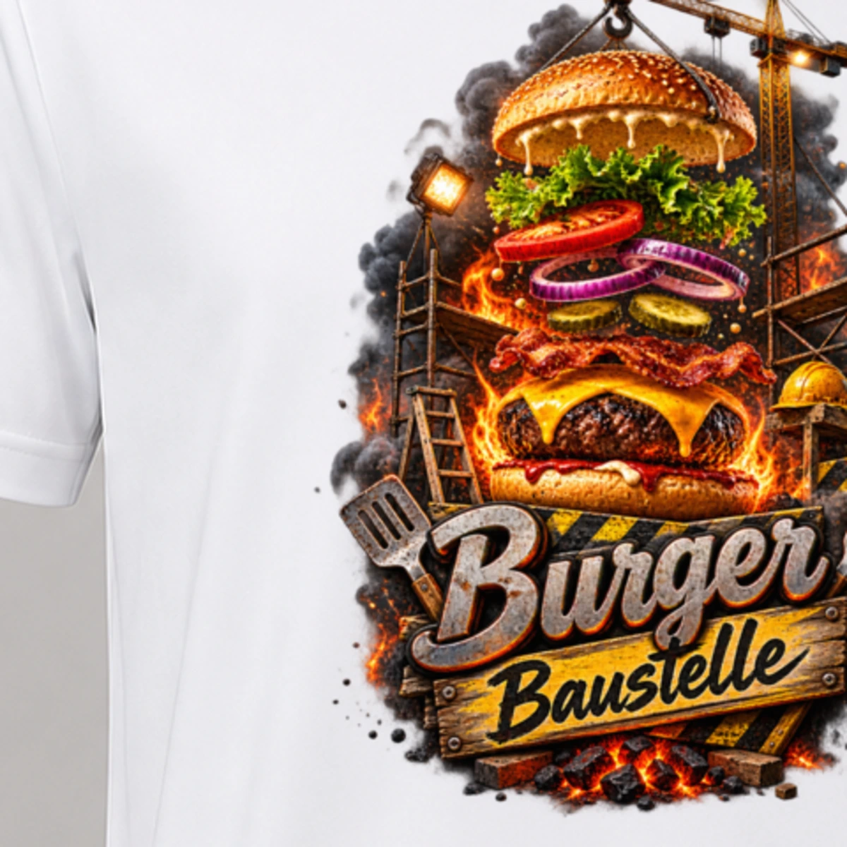 Burger Baustelle T-Shirt Sublimation | Marketing-MV