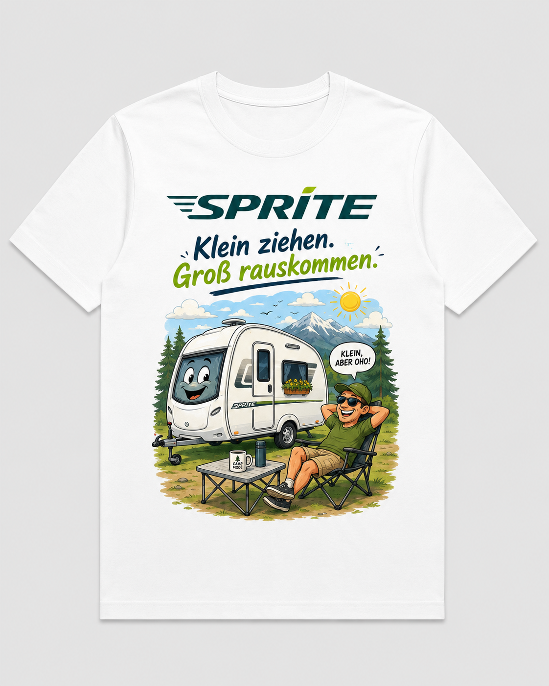 Sprite Klein ziehen groß rauskommen – Camper T-Shirt