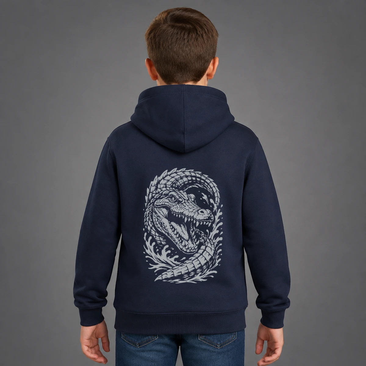 Krokodil-Crew Kids Sweatshirtjacke | reflect+ by Marketing-MV