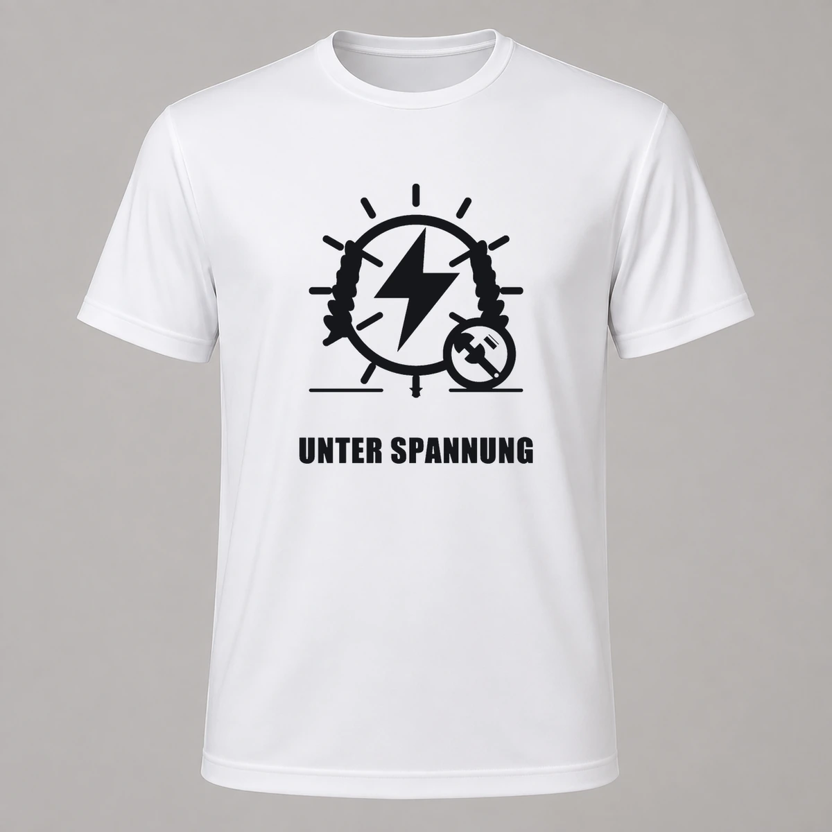 Unter Spannung T-Shirt Flexdruck | Marketing-MV