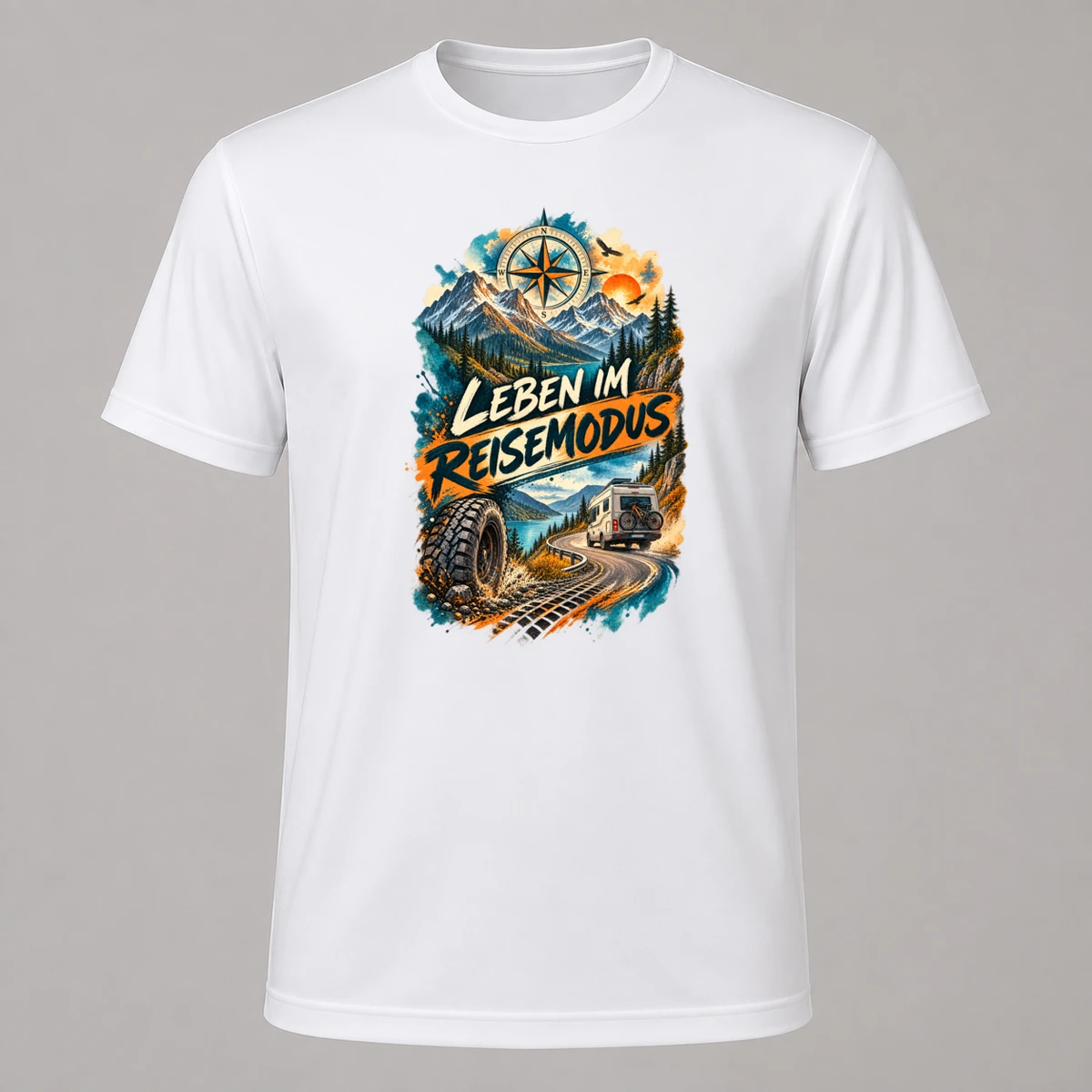 Leben im Reisemodus T-Shirt Sublimation | Marketing-MV
