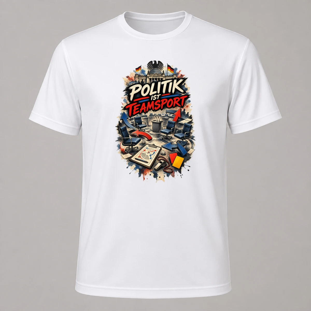 Politik ist Teamsport T-Shirt Sublimation | Marketing-MV