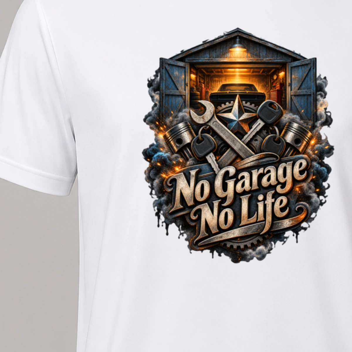 No Garage no Life T-Shirt Sublimation | Marketing-MV