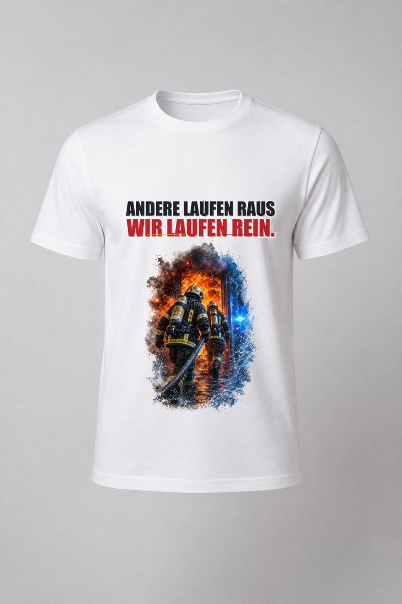 Andere laufen raus, wir laufen rein