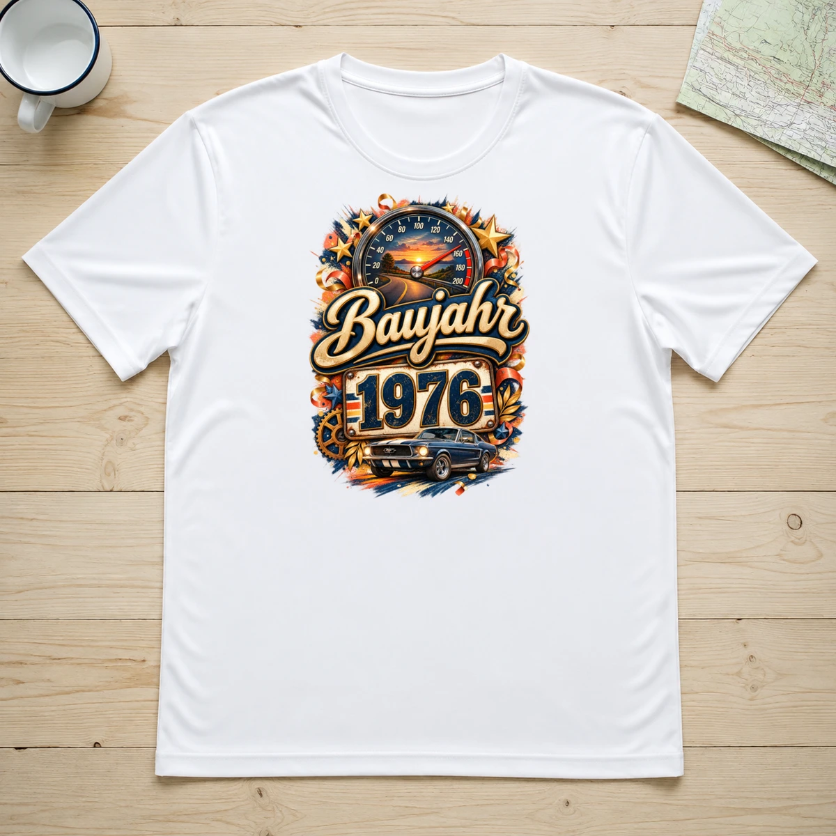 Baujahr 1976 T-Shirt Sublimation | Marketing-MV