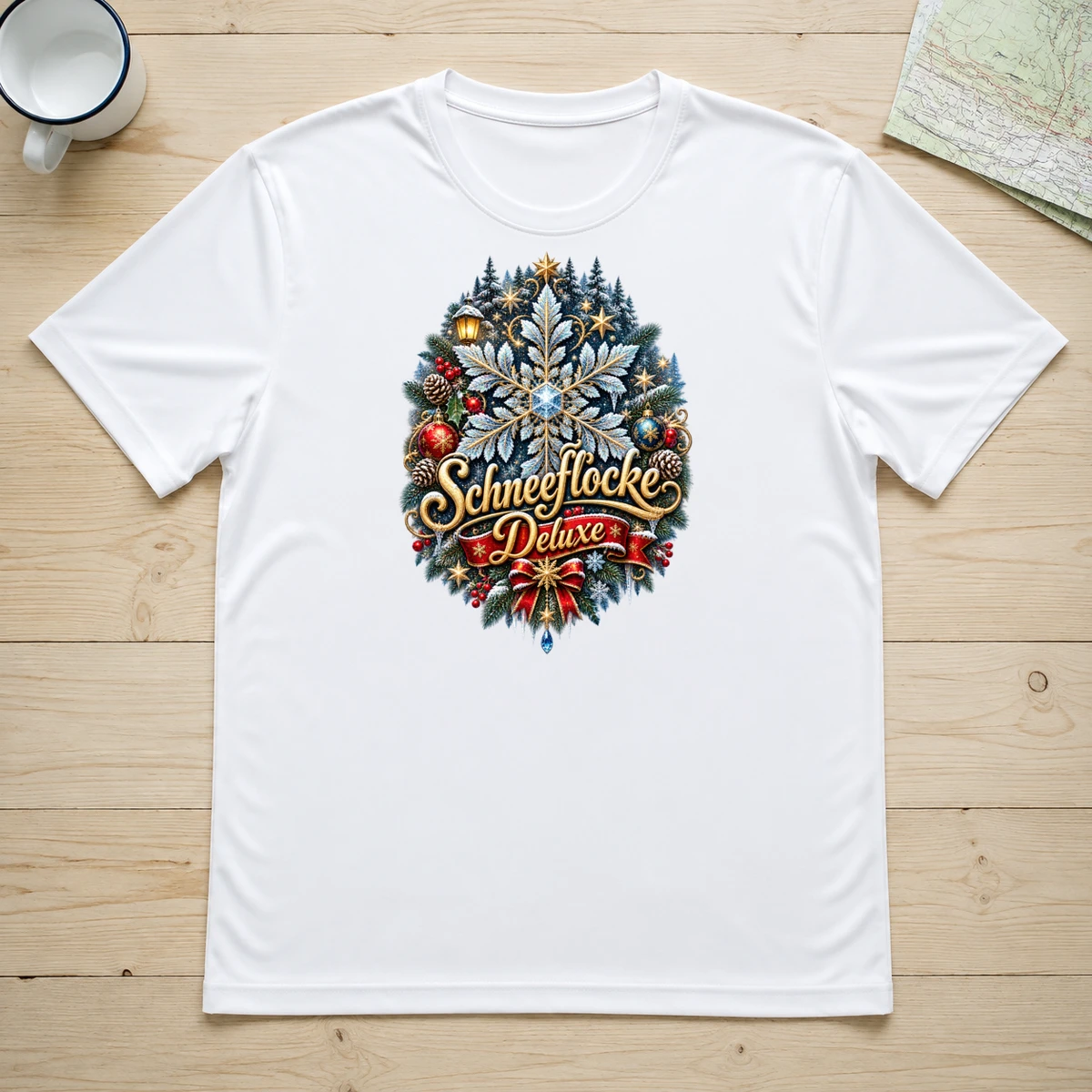 Schneeflocke Deluxe T-Shirt Sublimation | Marketing-MV