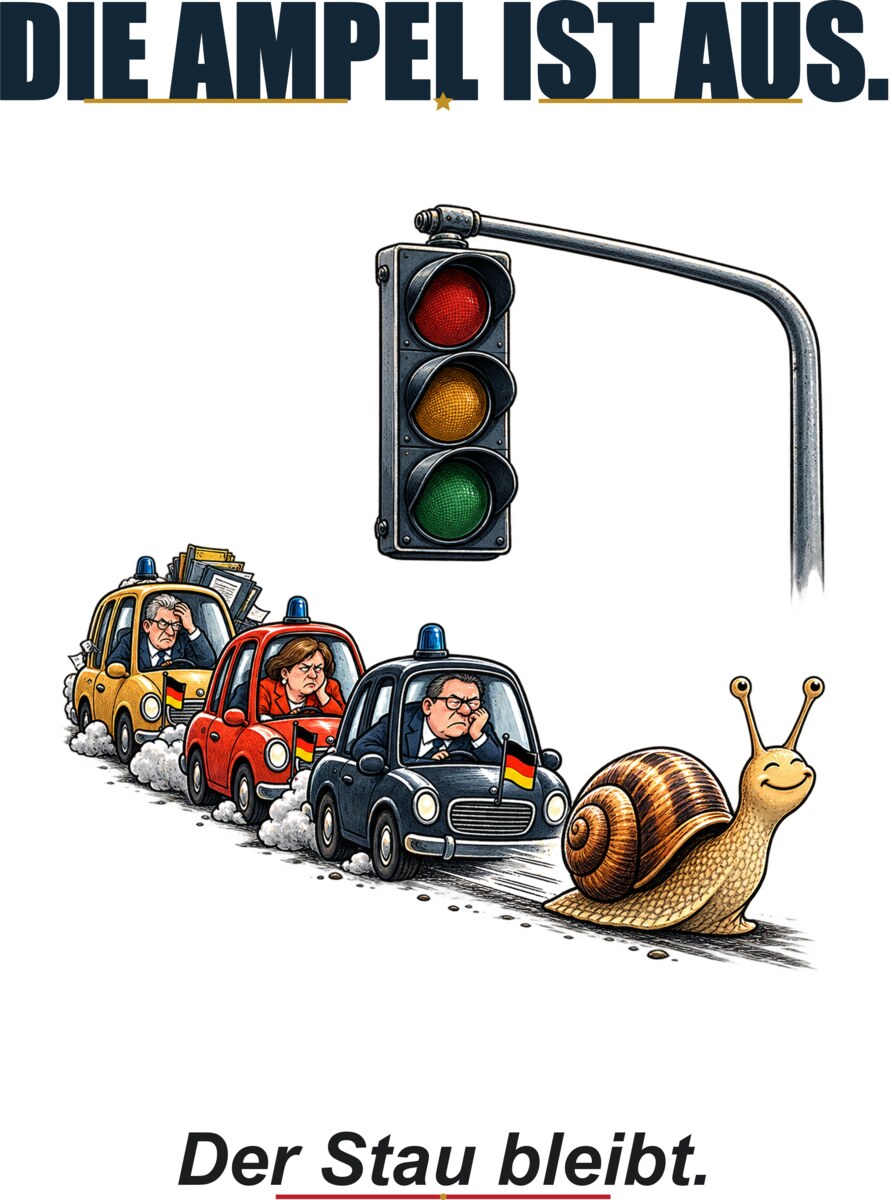 Die Ampel ist aus.
