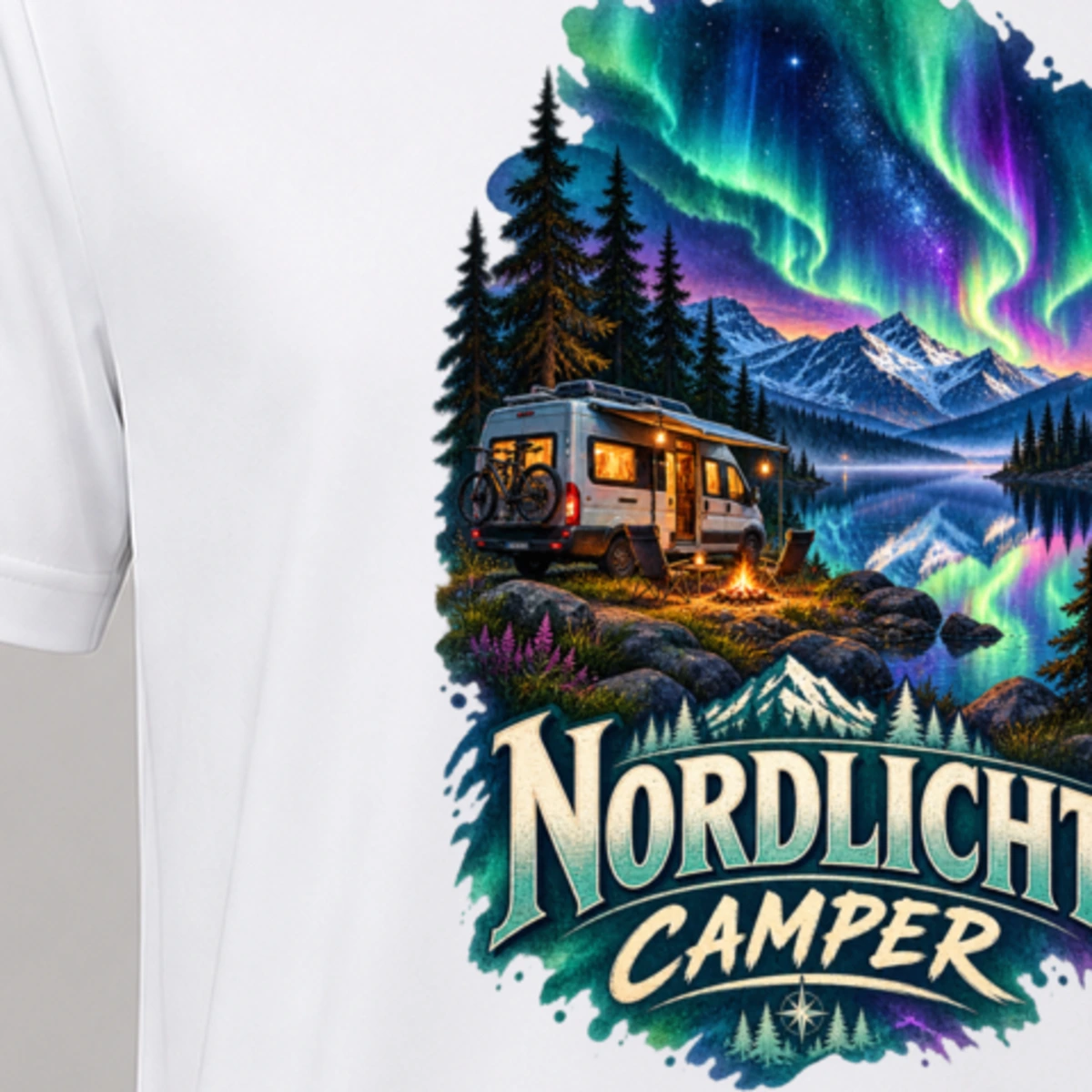 Nordlicht Camper T-Shirt Sublimation | Marketing-MV