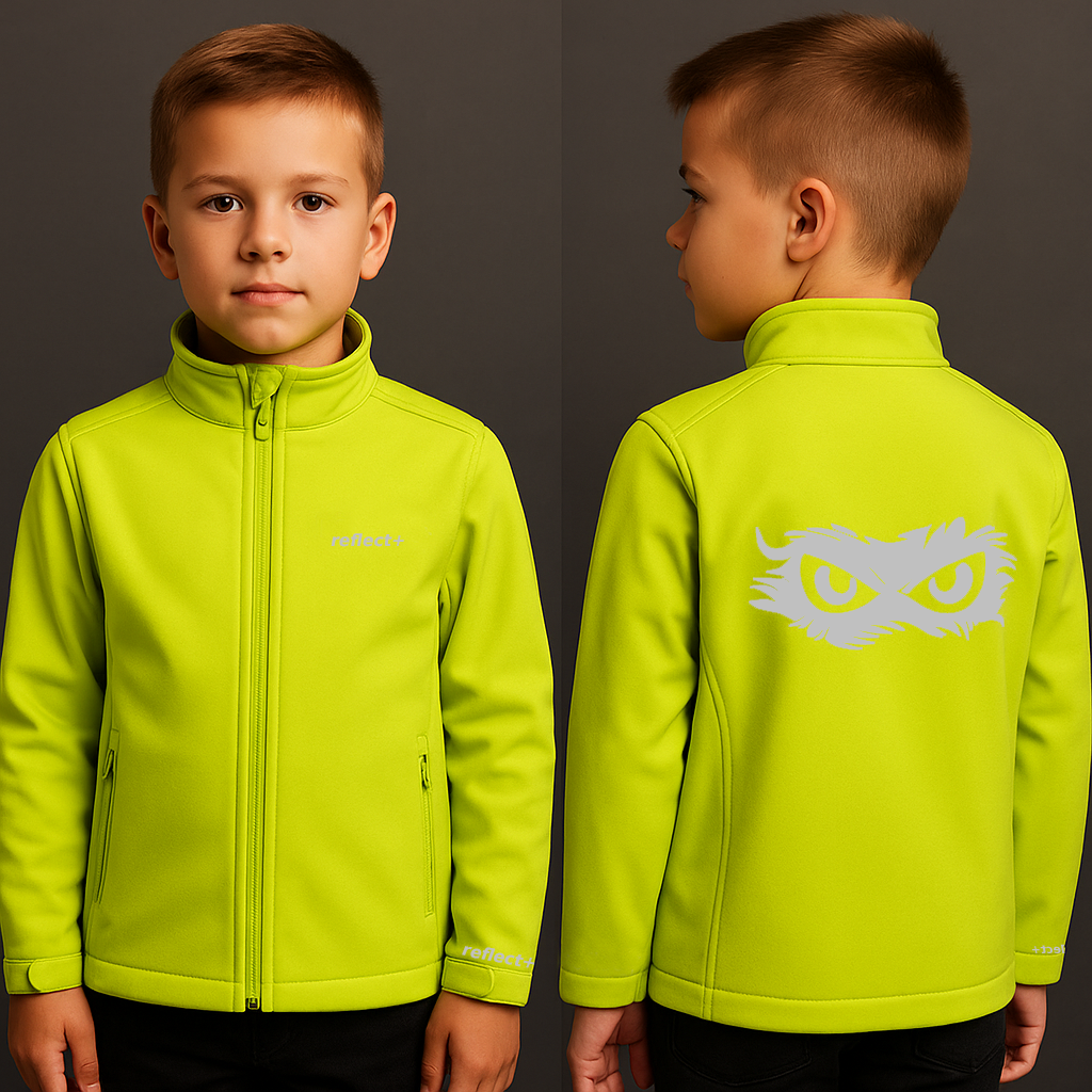 Monster Eyes Kids Softshell Jacket | reflect+ by Marketing-MV