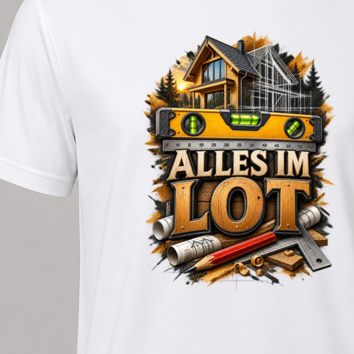 Alles im Lot T-Shirt Sublimation | Marketing-MV