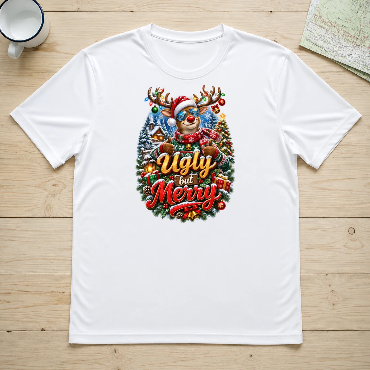 Ugly but Merry T-Shirt Sublimation | Marketing-MV