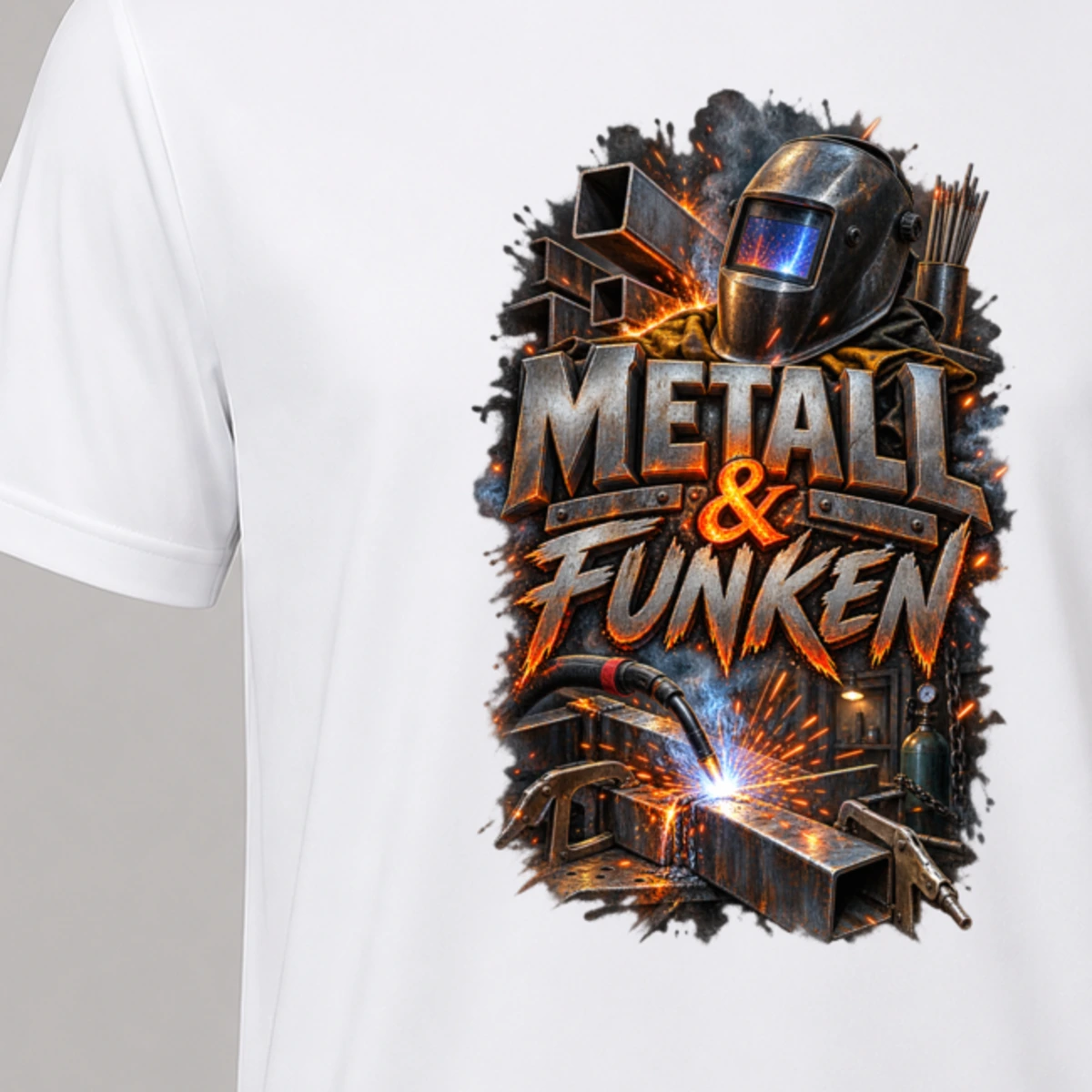 Metall und Funken T-Shirt Sublimation | Marketing-MV