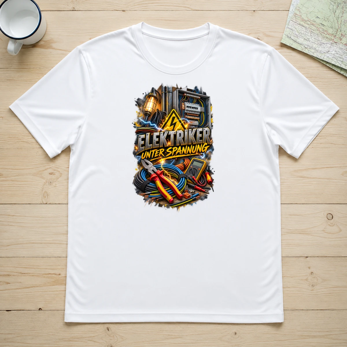 Elektriker unter Spannung T-Shirt Sublimation | Marketing-MV