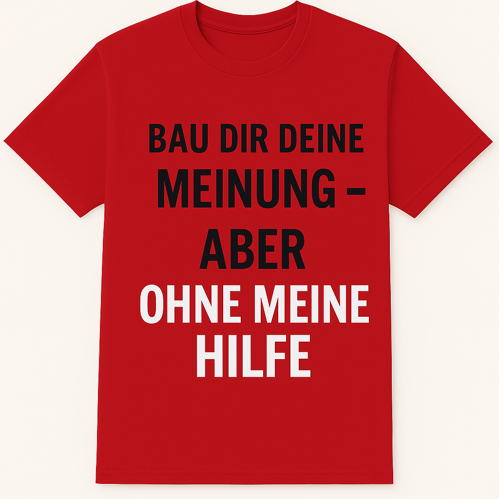 Bau dir deine Meinung – Fun Shirt by Marketing-MV.com