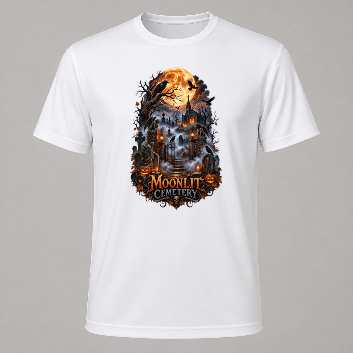 Moonlit Cemetery T-Shirt Sublimation | Marketing-MV