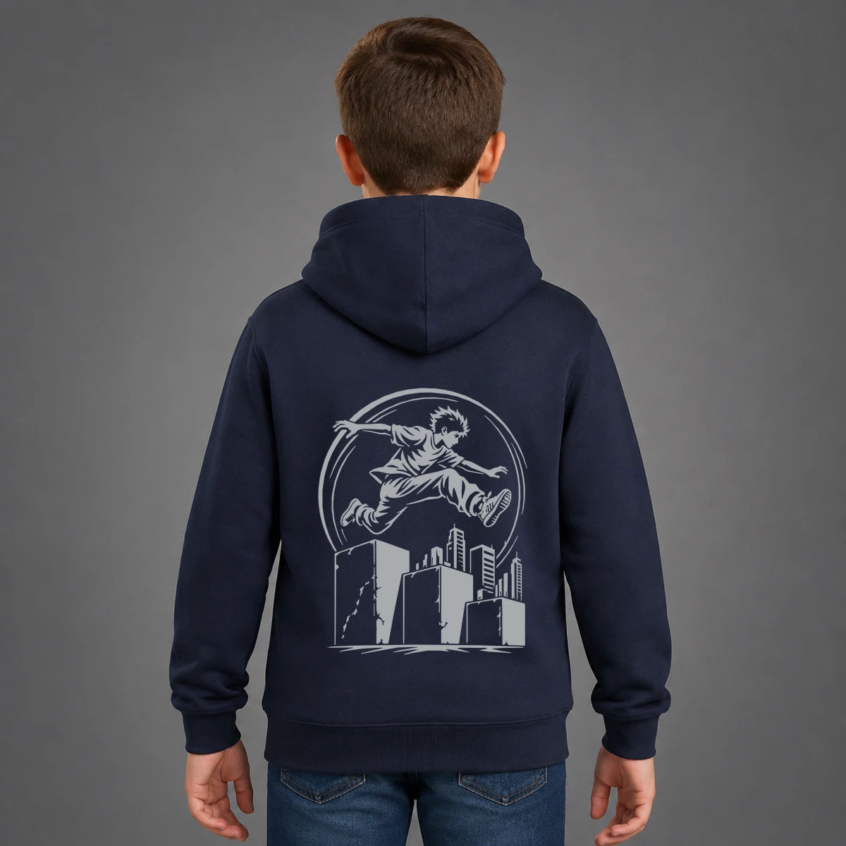 Parkour-Flow Kids Sweatshirtjacke | reflect+ by Marketing-MV