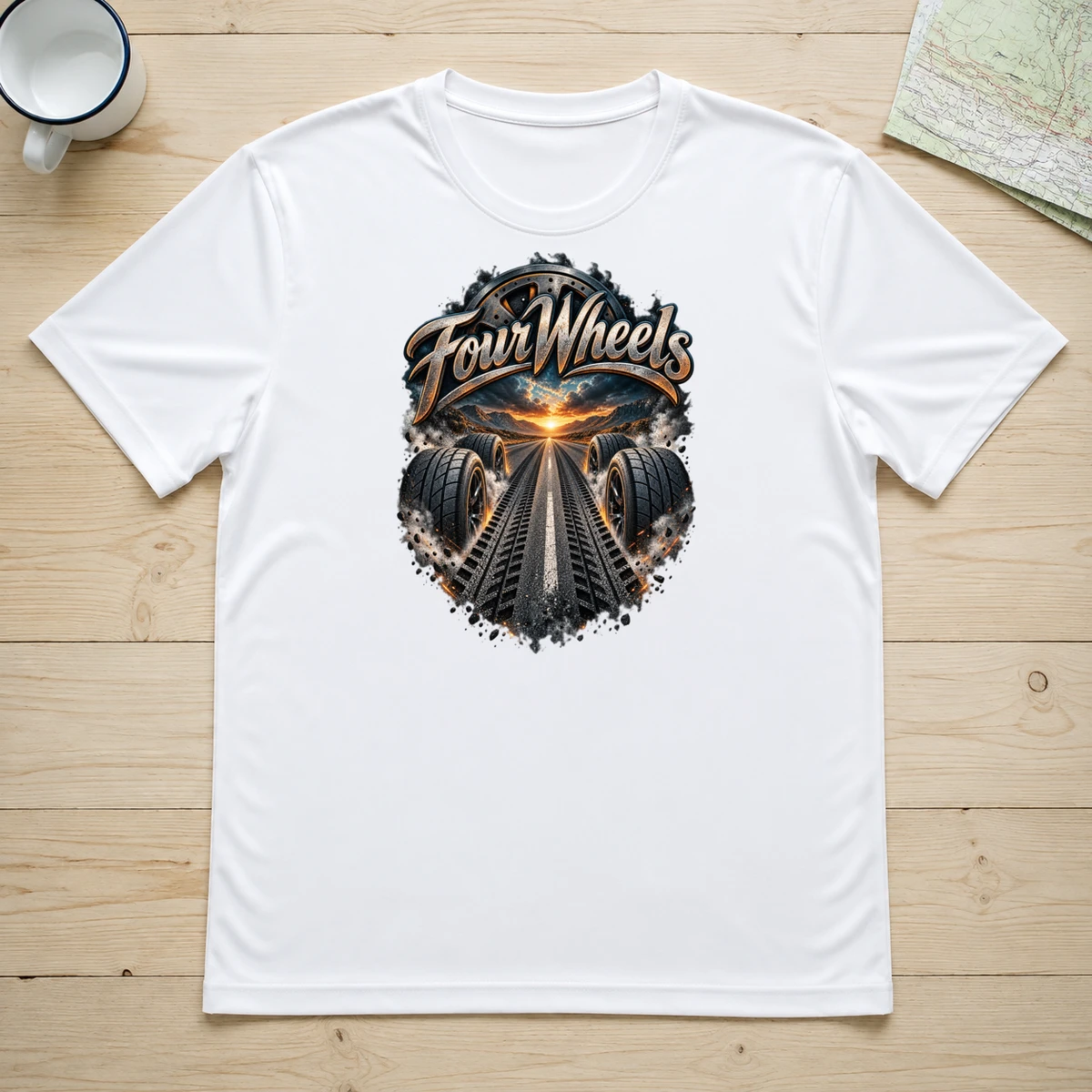 Four Wheels T-Shirt Sublimation | Marketing-MV