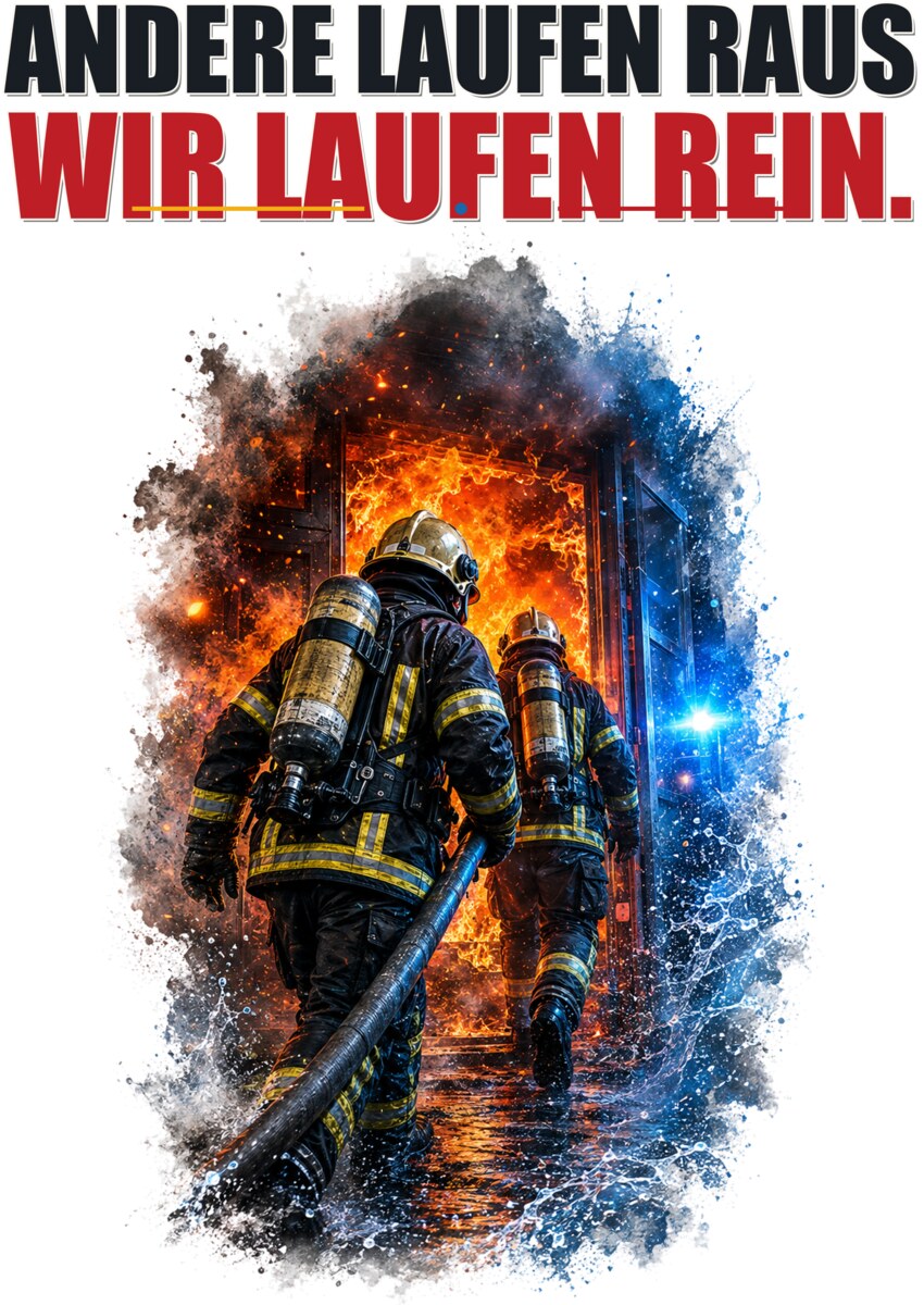 Andere laufen raus, wir laufen rein