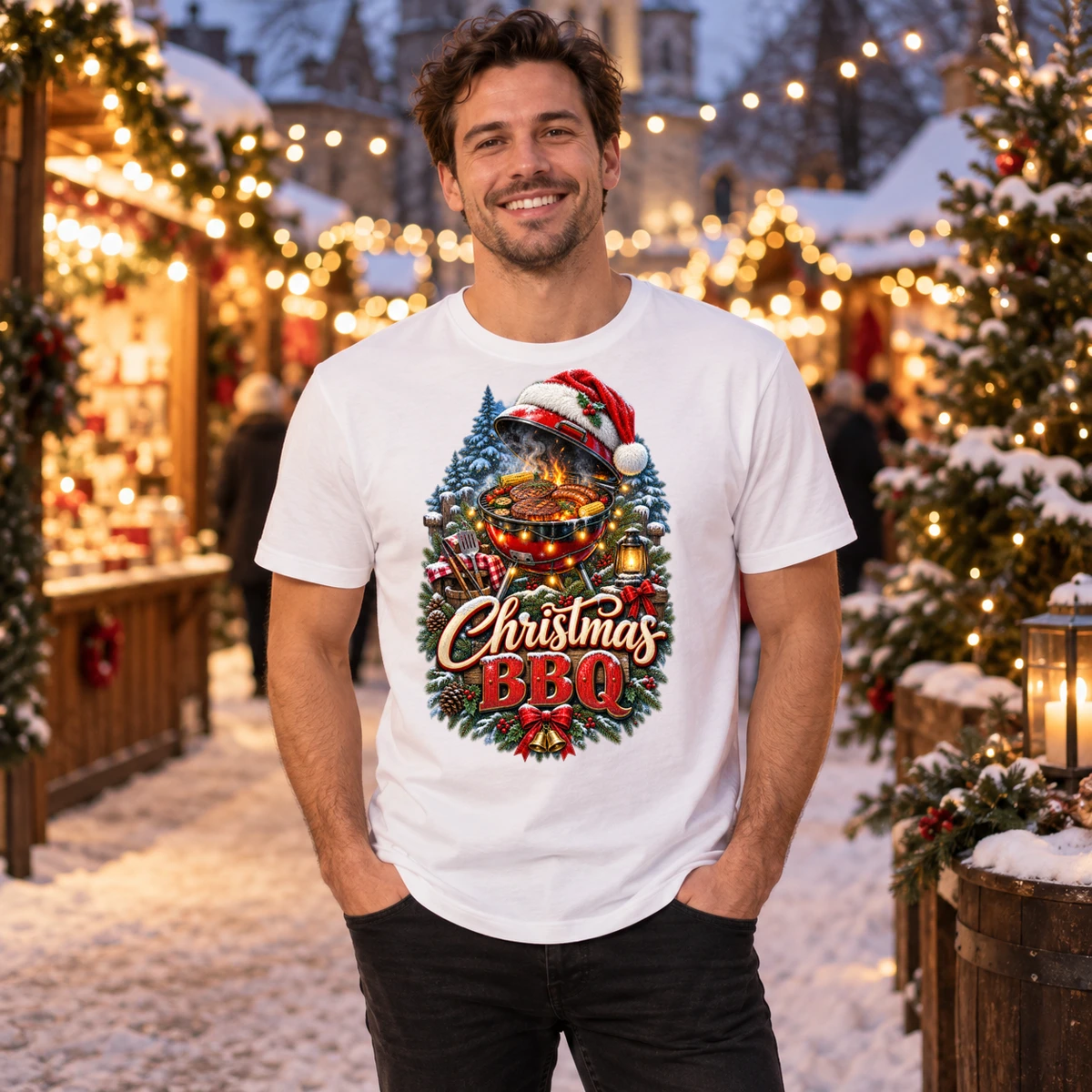 Christmas BBQ T-Shirt Sublimation | Marketing-MV