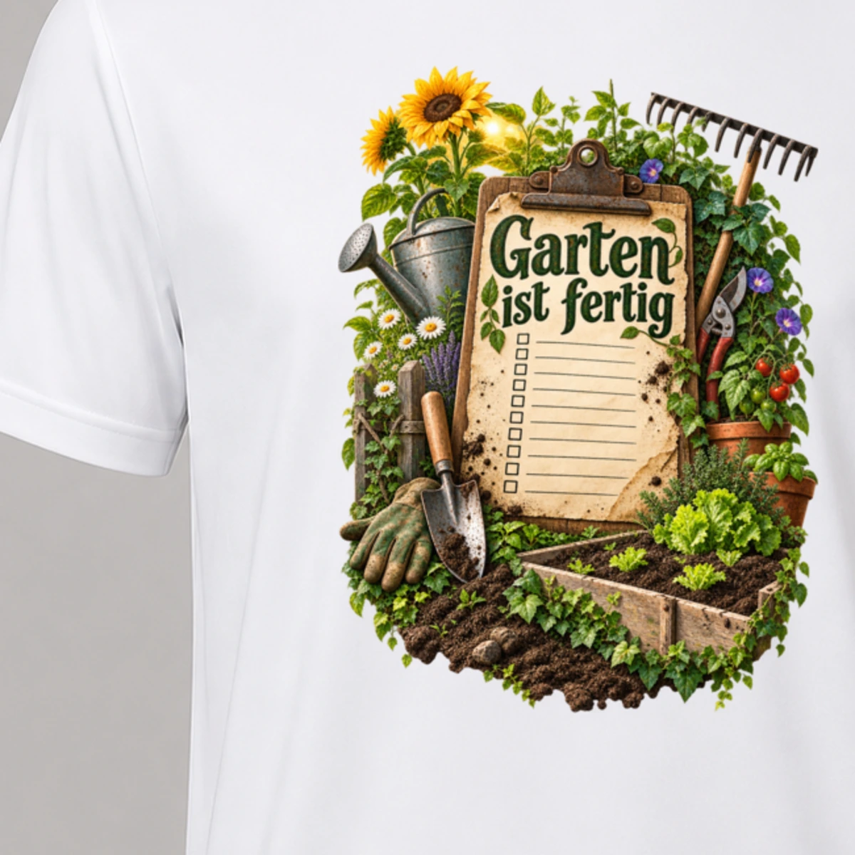 Garten ist fertig T-Shirt Sublimation | Marketing-MV