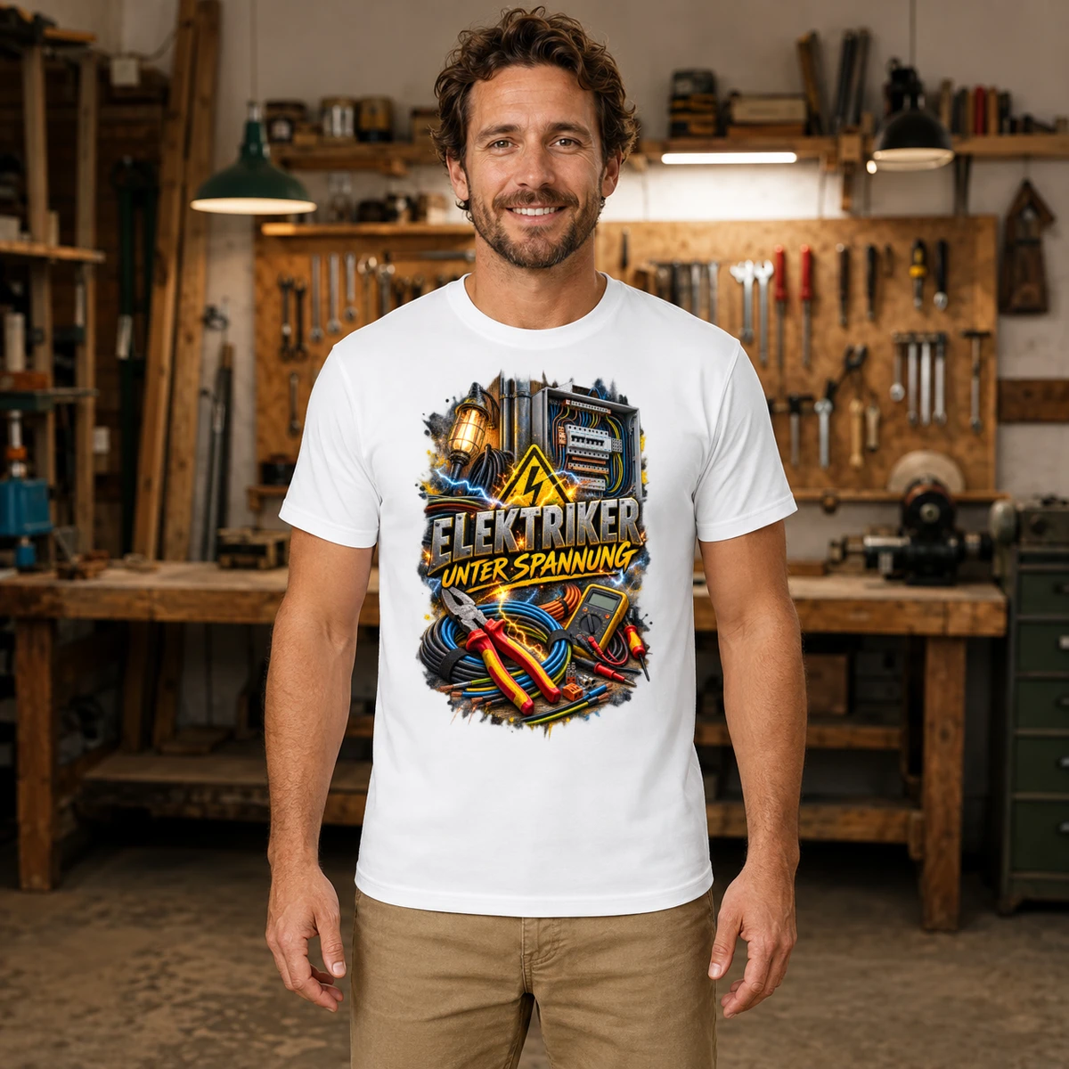 Elektriker unter Spannung T-Shirt Sublimation | Marketing-MV