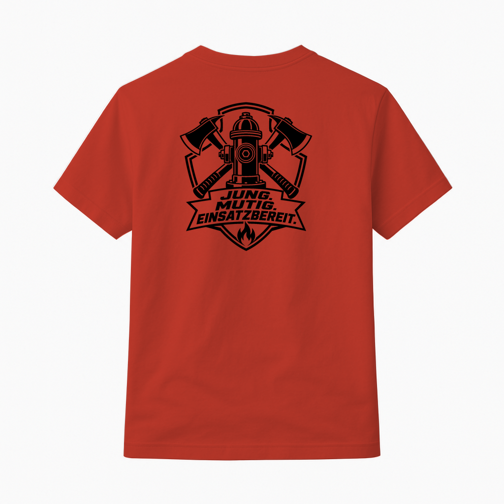 T-Shirt Jugendfeuerwehr "Jung Mutig Einsatzbereit" Feuerwehrshirt by Marketing-MV.com