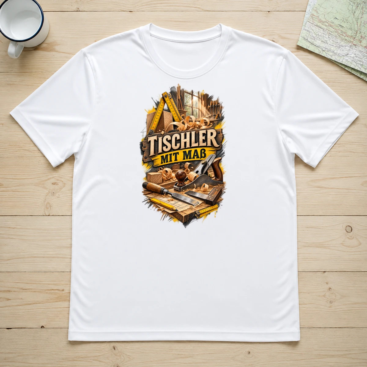 Tischler mit Mass T-Shirt Sublimation | Marketing-MV