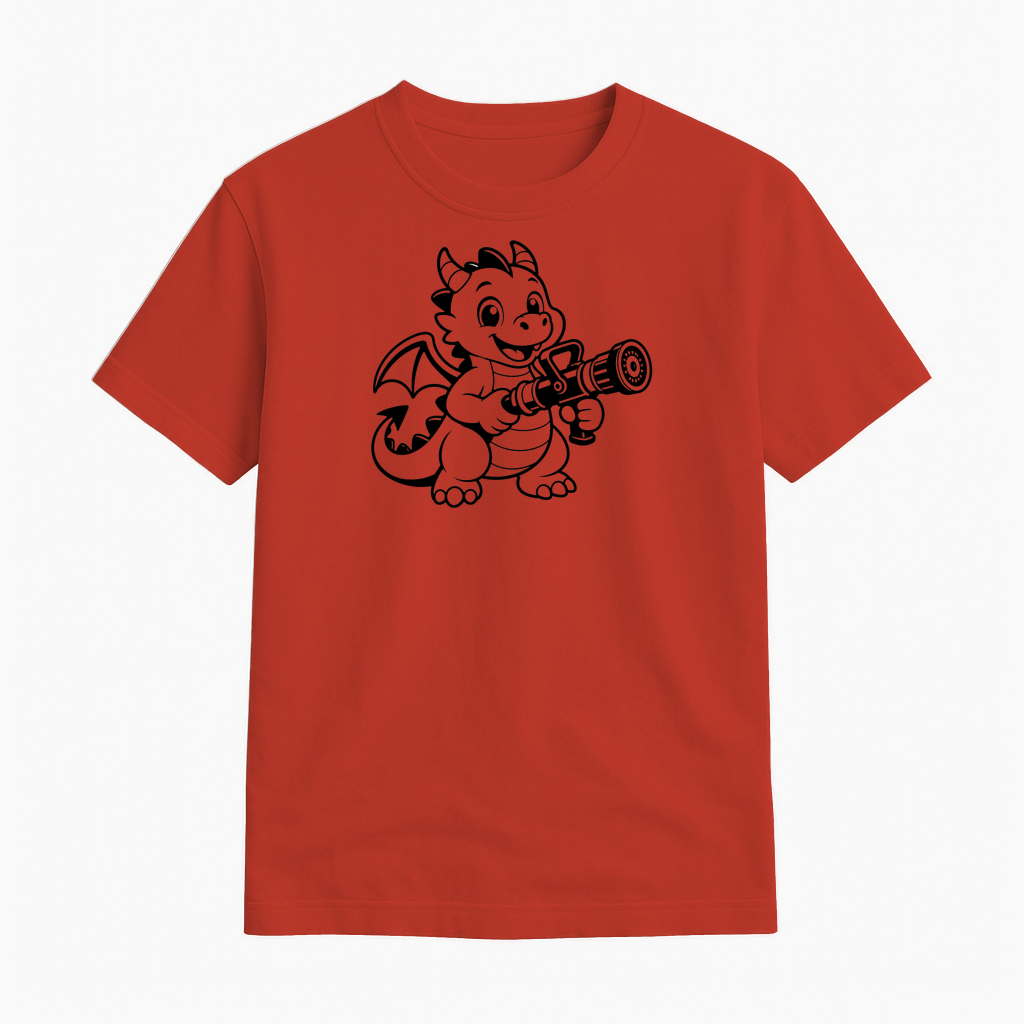 Löschdrache Mini-Flamme – Kinderfeuerwehr Shirt by Marketing-MV