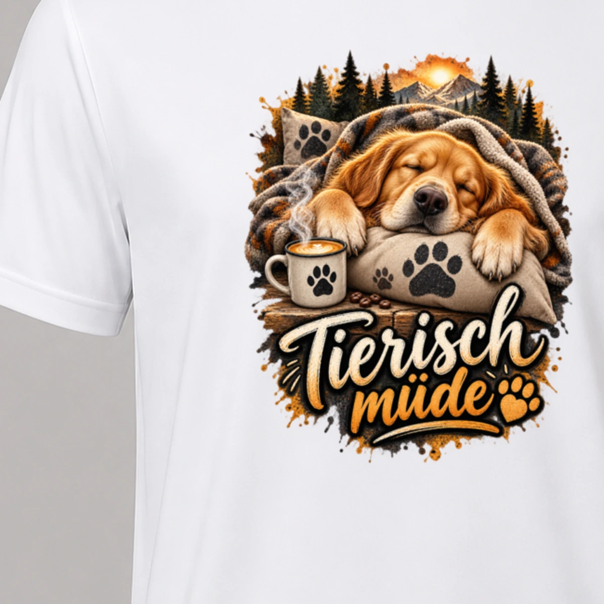 Tierisch müde T-Shirt Sublimation | Marketing-MV