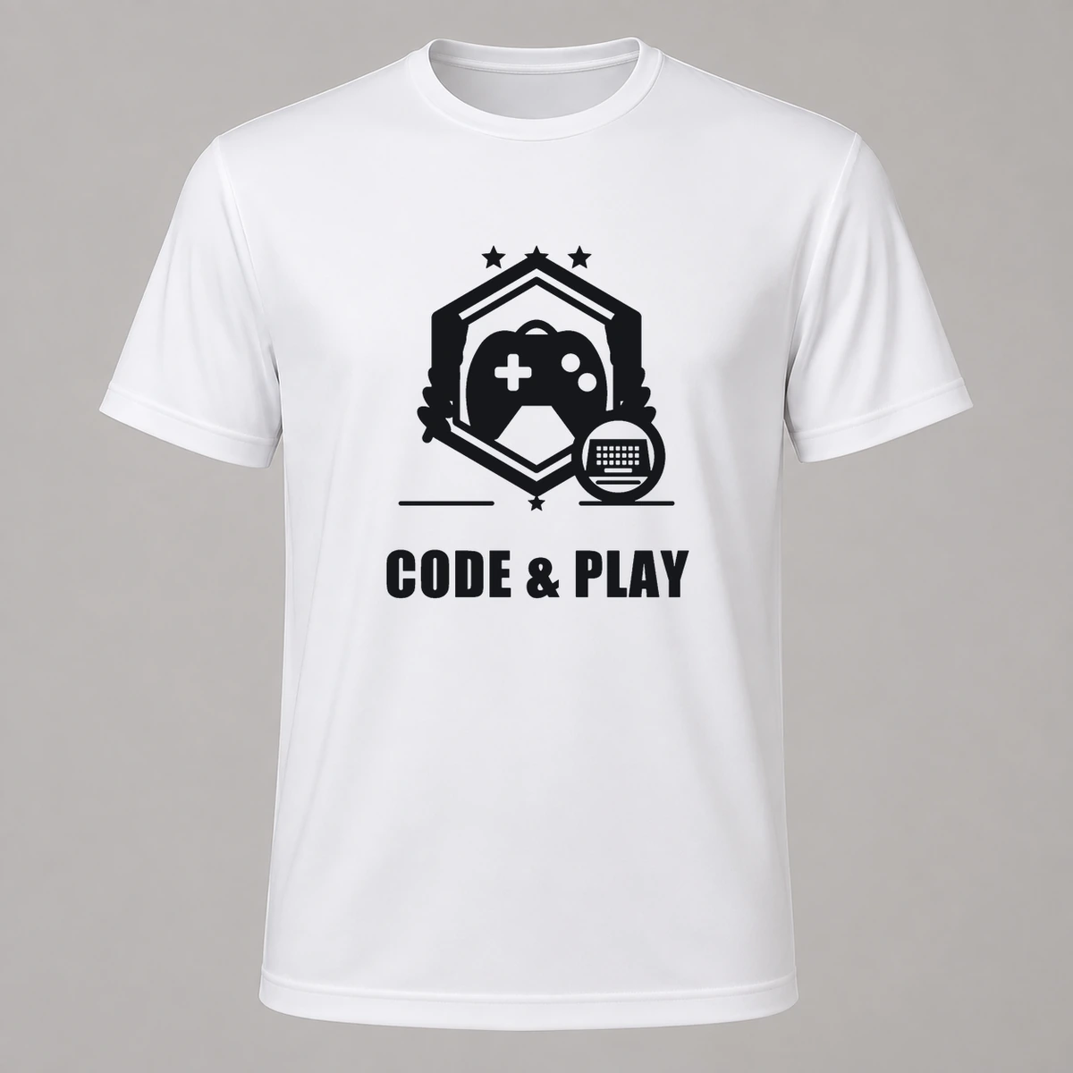 Code und Play T-Shirt Flexdruck | Marketing-MV