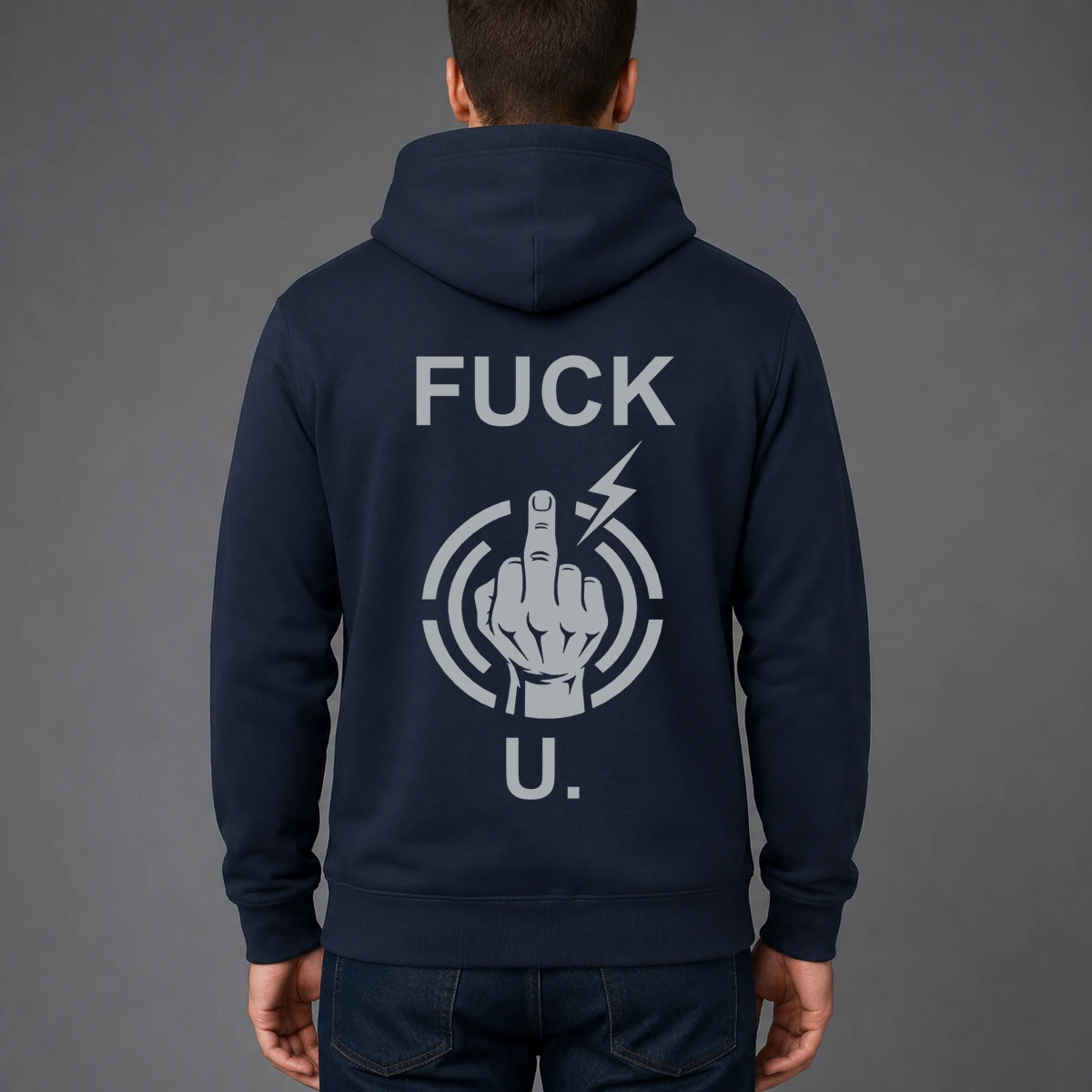 Fuck U Signal Sweatshirtjacke | reflect+ by Marketing-MV