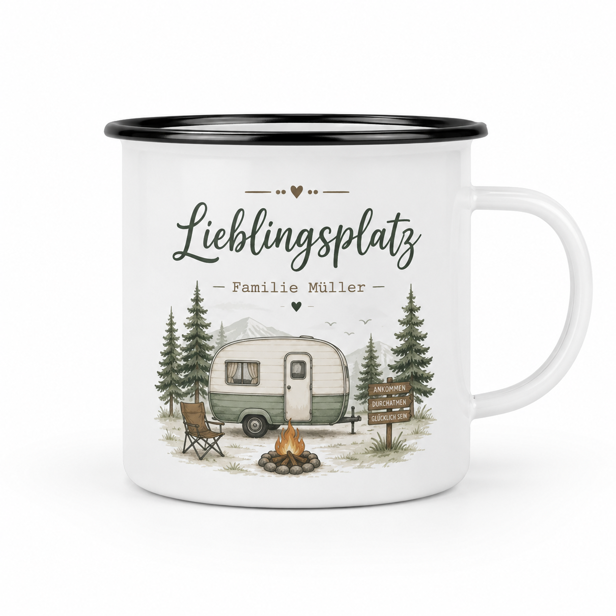 Personalisierte Emailletasse 12 oz