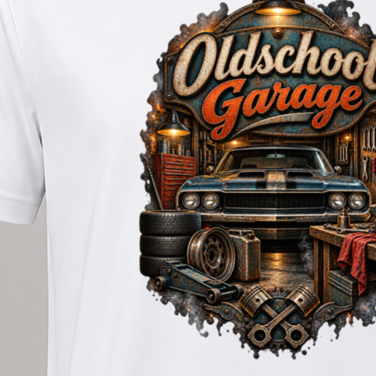 Oldschool Garage T-Shirt Sublimation | Marketing-MV