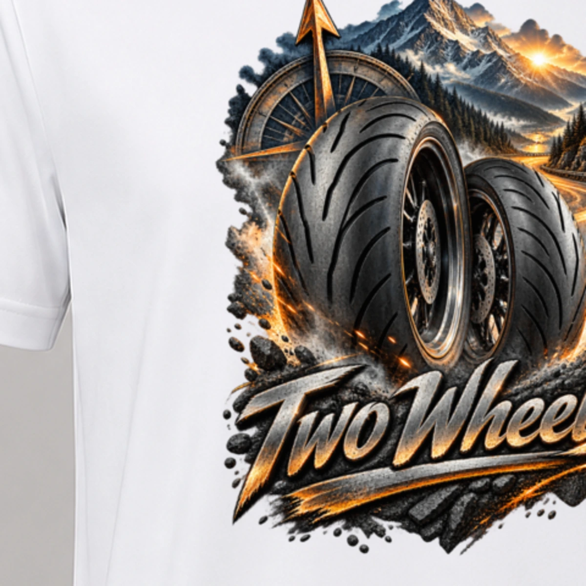 Two Wheels T-Shirt Sublimation | Marketing-MV